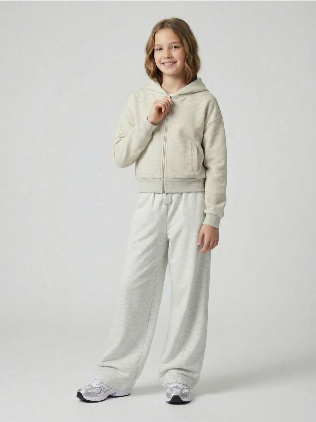 Sinsay - Hanorac cu glugă și fermoar - bej