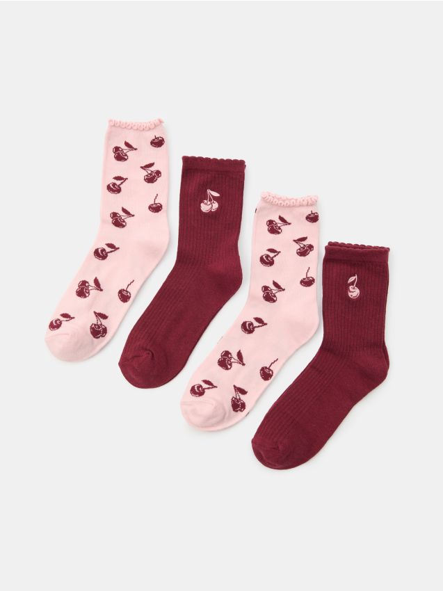 Sinsay - Set 4 perechi șosete cu bumbac - multicolor