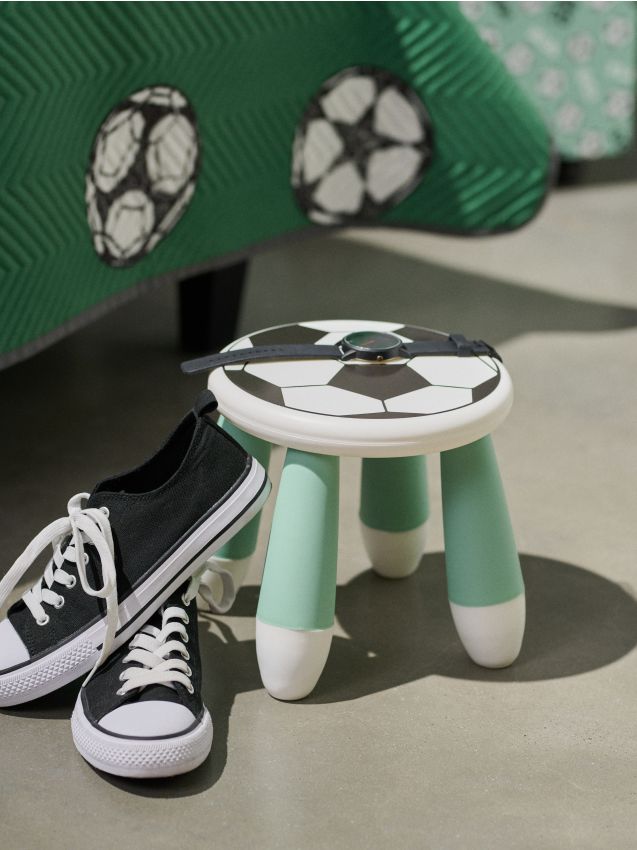 Sinsay - Scaun cu motiv de minge de fotbal - alb