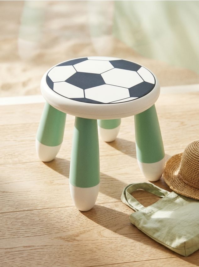 Sinsay - Scaun cu motiv de minge de fotbal - alb