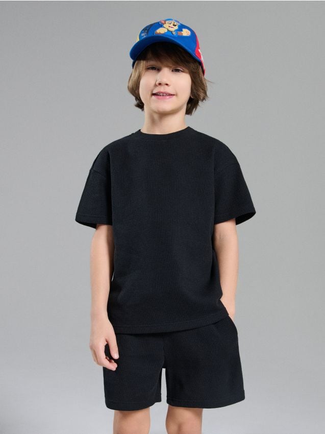 Sinsay - Set din țesătură waffle - negru