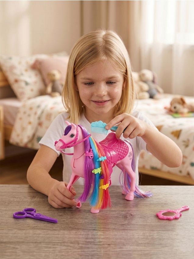 Sinsay - Cal pentru coafarea coamei cu accesorii - roz