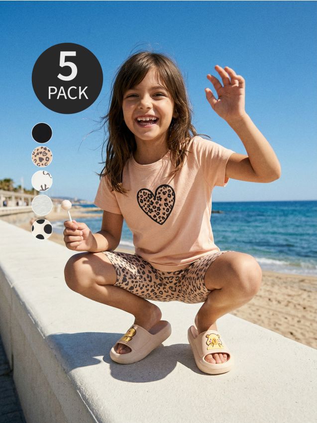 Sinsay - Colanți scurți din bumbac 5 pack - multicolor