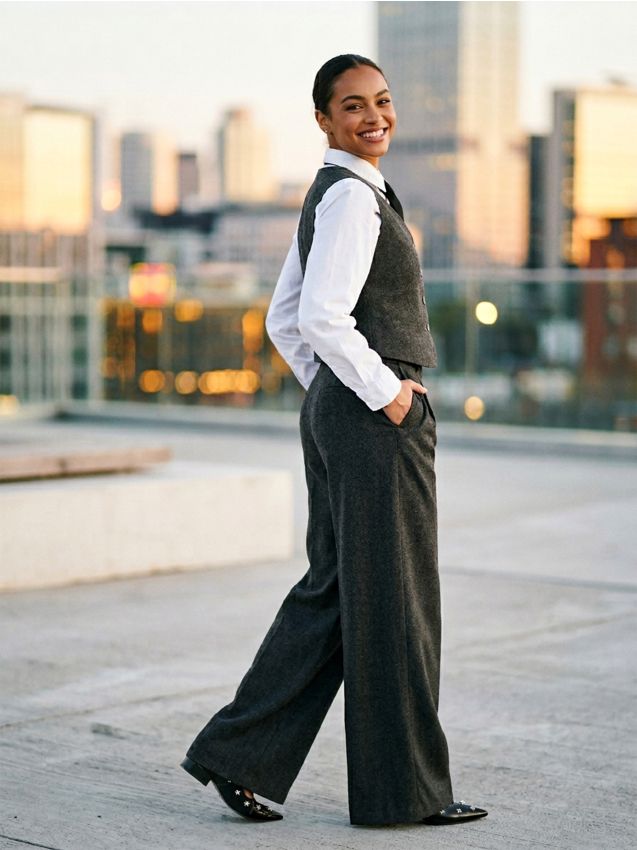 Sinsay - Spodnie wide leg - szary