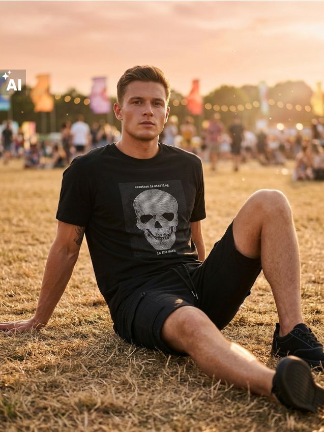 Sinsay - Tricou din bumbac cu imprimeu craniu - negru