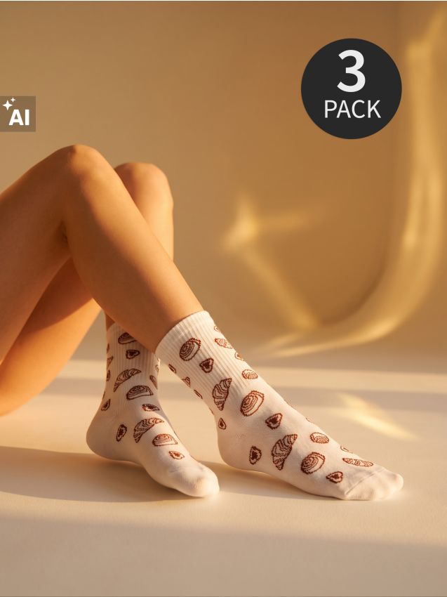 Sinsay - Pamučne čarape s vezom 3 pack
