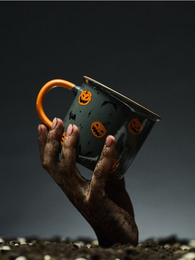 Sinsay - Cană ceramică cu motiv de Halloween - multicolor