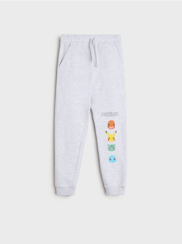 Sinsay - Pantaloni jogger Pokémon - gri deschis
