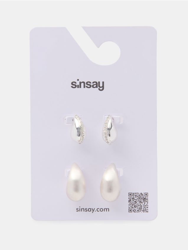 Sinsay - Súprava 2 párov náušníc - strieborná
