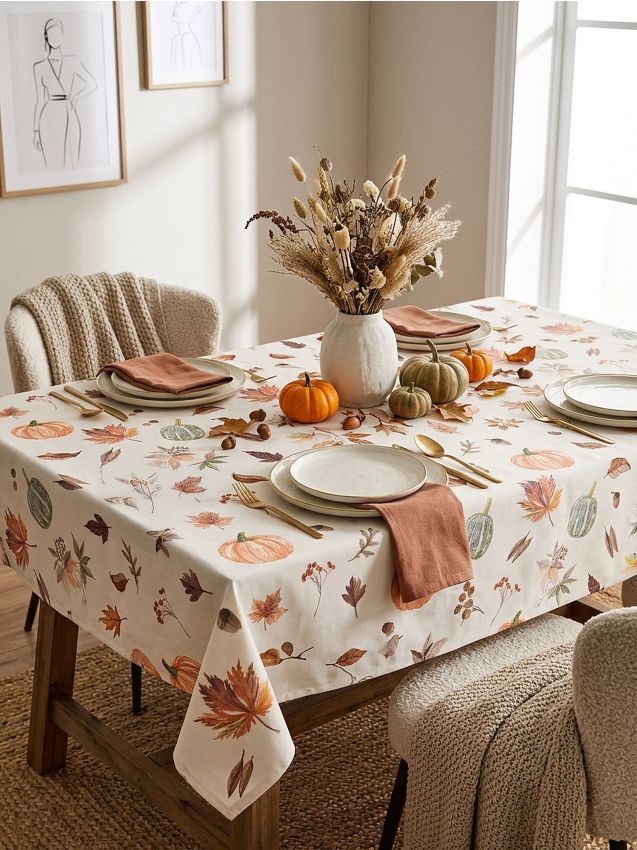 Tovaglia con motivo autunnale - multicolor