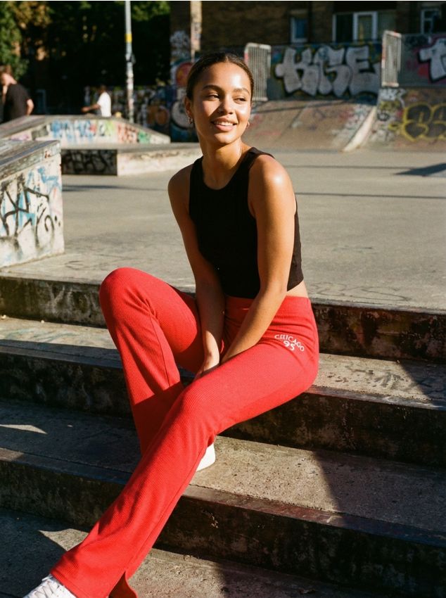 Sinsay - Pantaloni flare - roșu