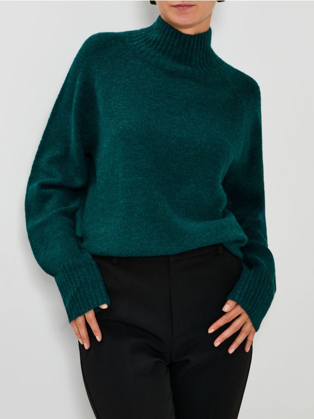 Sinsay - Sveter so stojačikom - modrozelená