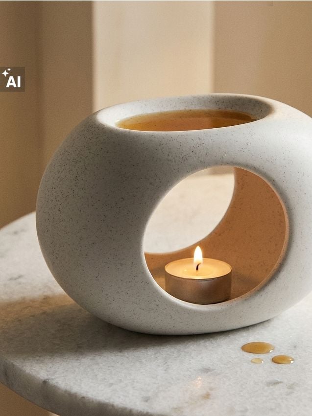Sinsay - Lampă ceramică de aromaterapie - alb
