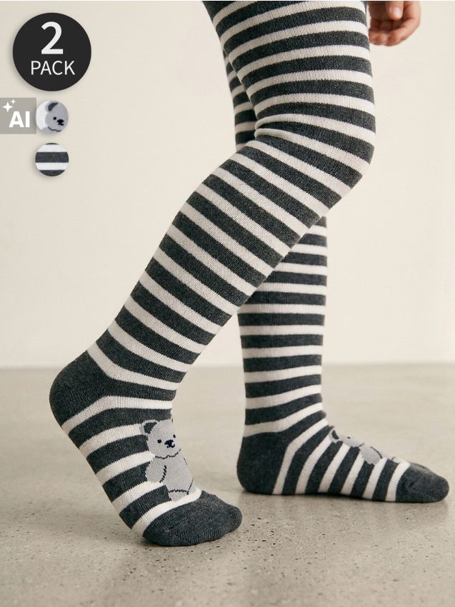 Sinsay - Șosete peste genunchi cu motiv de koala - multicolor