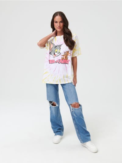 Футболка tie dye Том і Джеррі