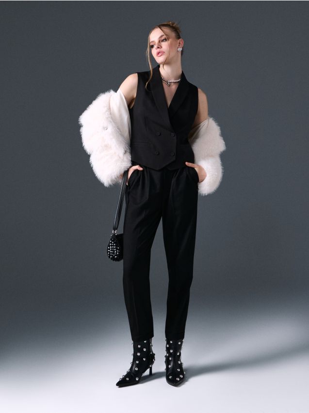 Sinsay - Chino nohavice - čierna