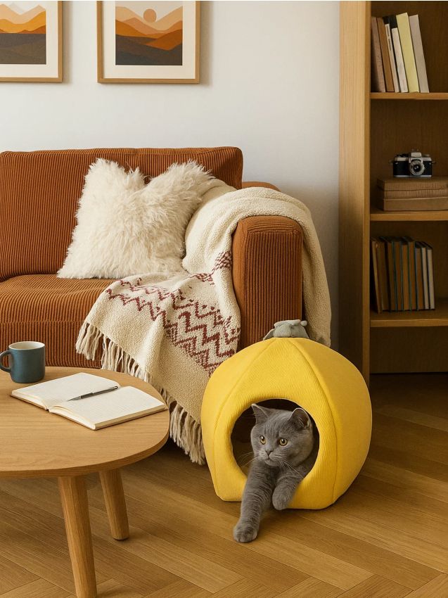 Sinsay - Domček pre mačku - svetložltá