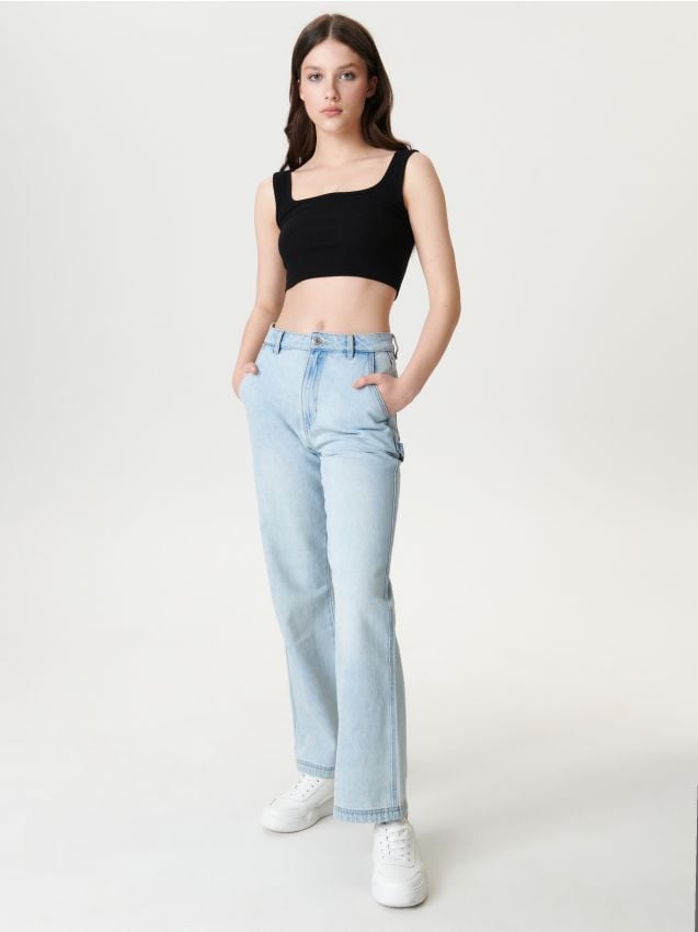 Rebrast crop top - SINSAY