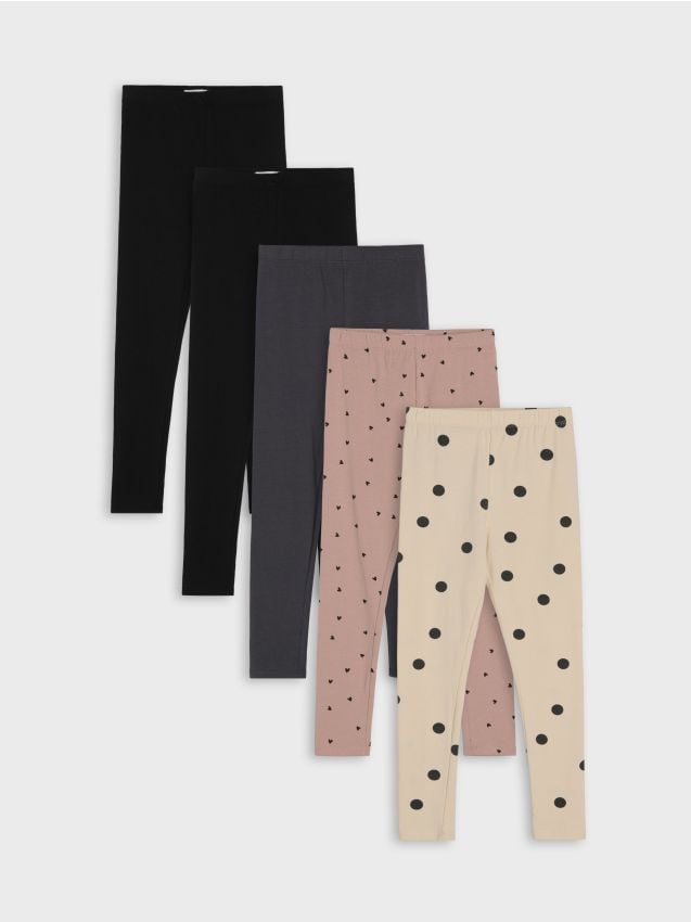 Sinsay - Colanți din bumbac, set de 5 bucăți - multicolor