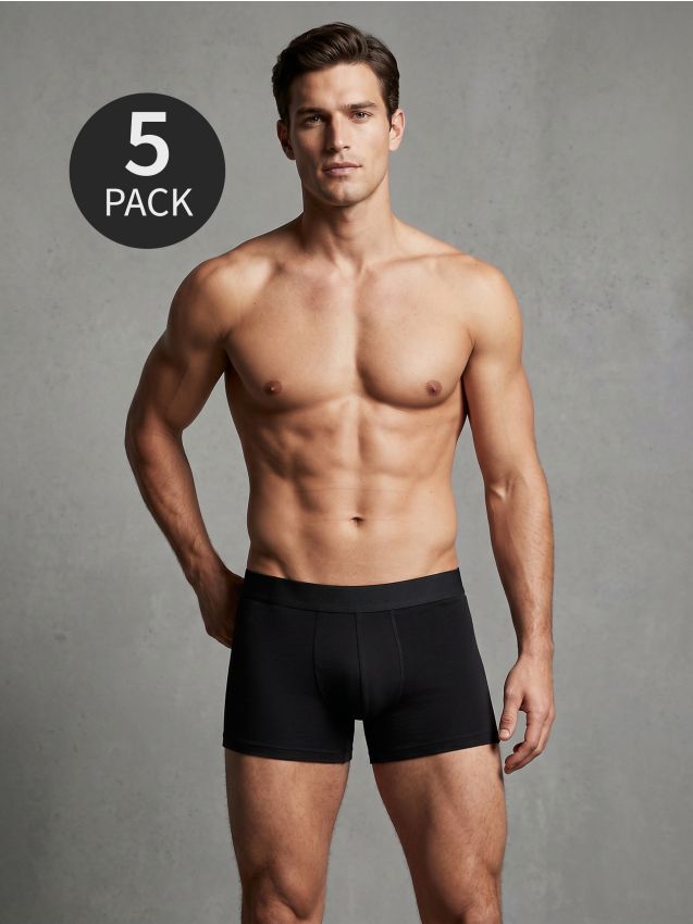 Sinsay - Set de 5 perechi de boxeri - negru