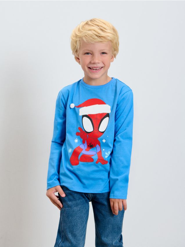 Sinsay - Tricou cu mânecă lungă Spidey & His Amazing Friends - albastru