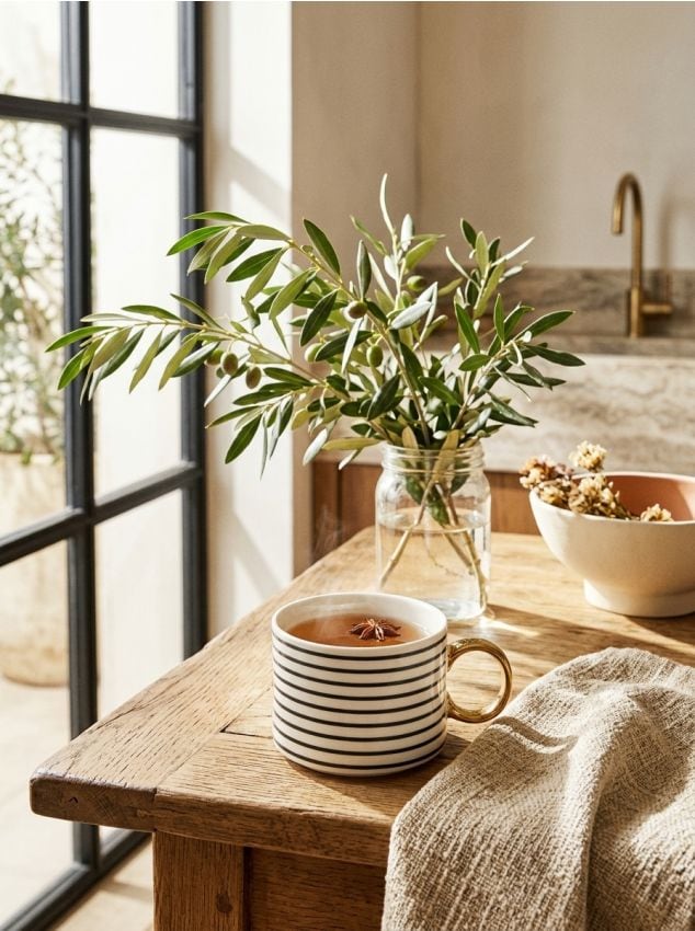 Sinsay - Cană cu toartă aurie - negru