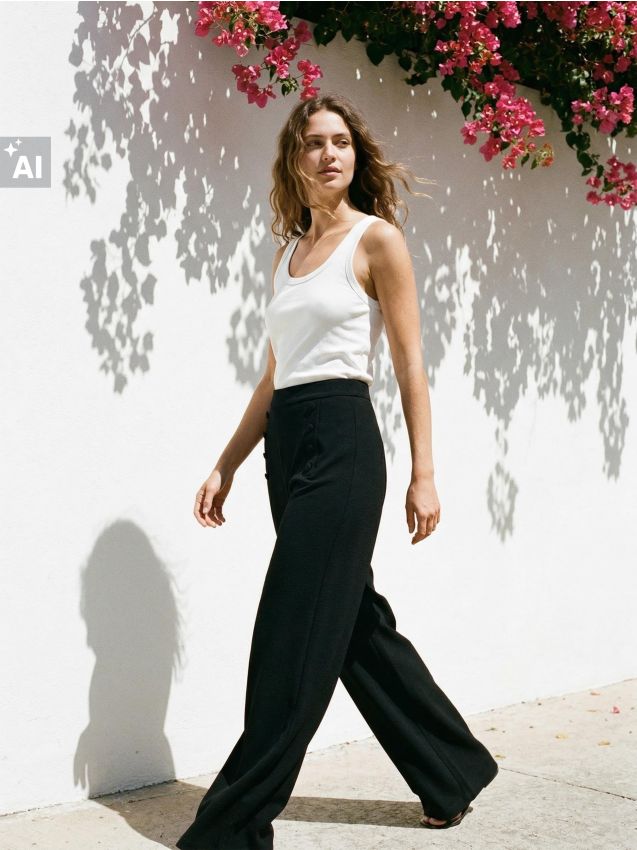 Sinsay - Pantaloni drepti - negru