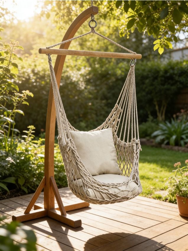 Sinsay - Leagăn de grădină cu pernă - crem