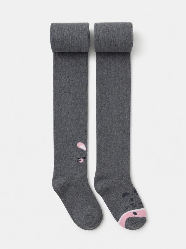 Sinsay - Șosete peste genunchi cu motiv de iepure 2 pack - multicolor
