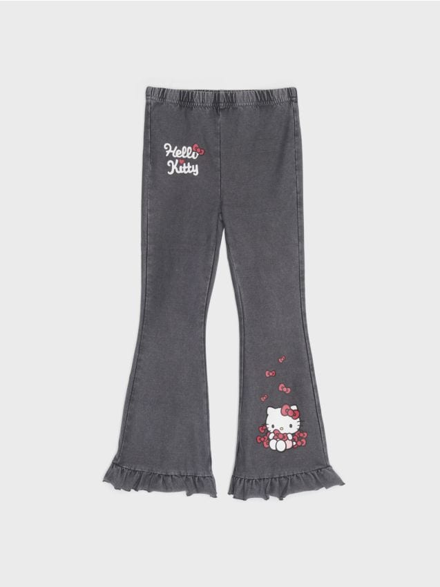 Sinsay - Flare hlače s pamukom Hello Kitty