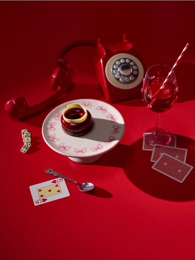 Sinsay - Farfurie ceramică cu suport - roz