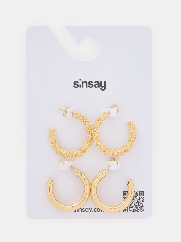 Sinsay - Cercei rotunzi 2 pack - auriu