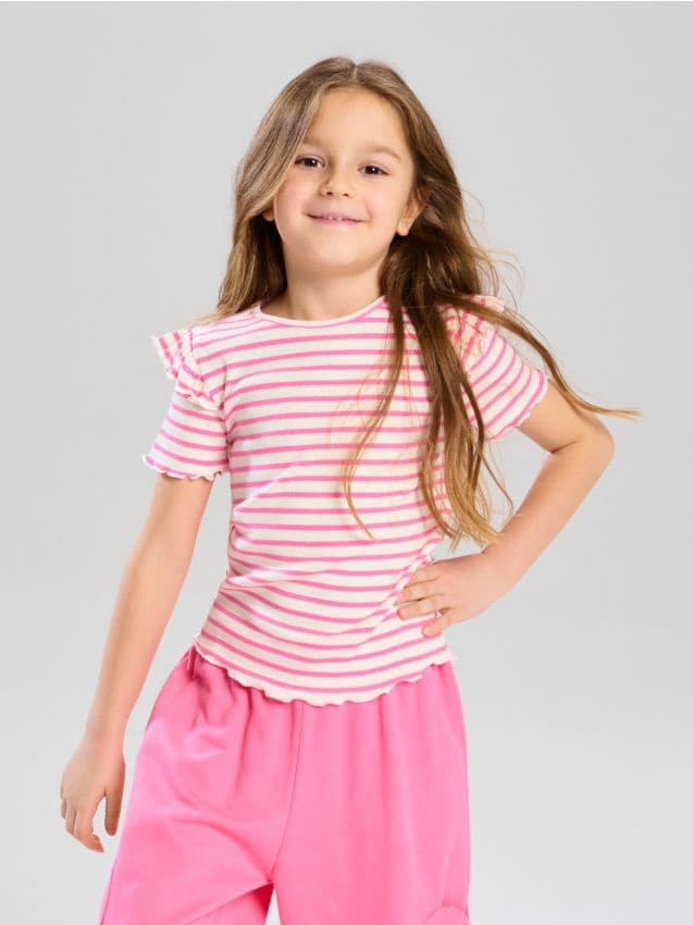 Sinsay - Tricou din bumbac în dungi 2 pack - multicolor