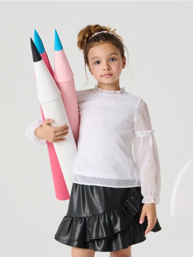 Bluza s tilastimi rokavi in stoječim ovratnikom - SINSAY