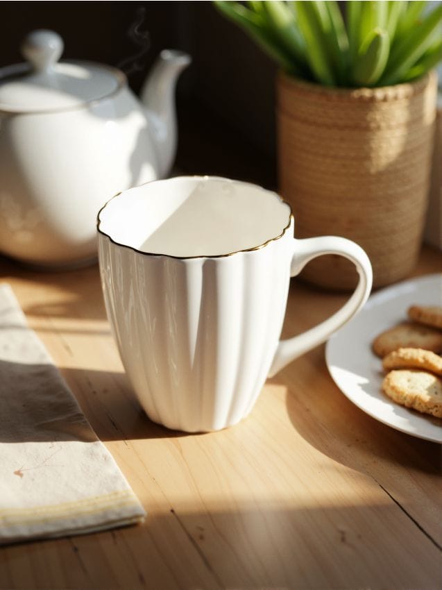Becher mit vergoldetem Rand - SINSAY