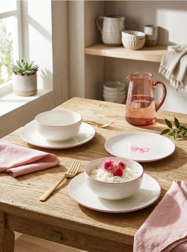 Sinsay - Boluri ceramice cu motiv de Crăciun 2 pack - roz