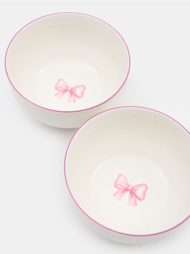 Sinsay - Boluri ceramice cu motiv de Crăciun 2 pack - roz