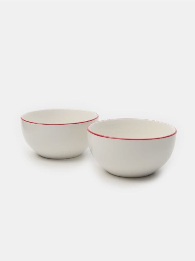 Sinsay - Keramické misky s vianočným motívom 2 pack - červená