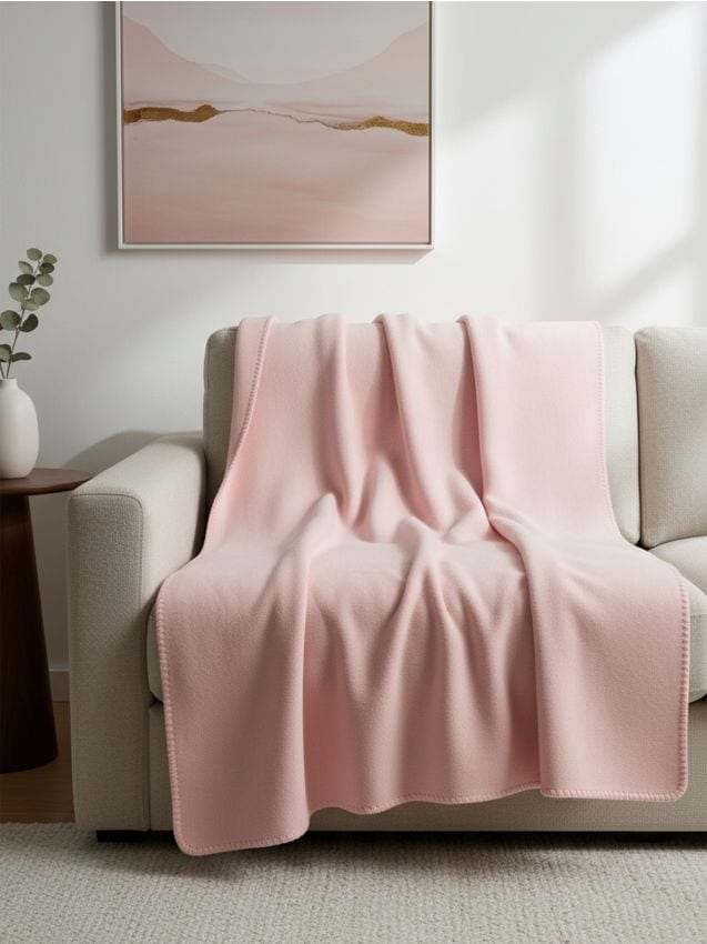 Sinsay - Pătură uni - roz-pastel