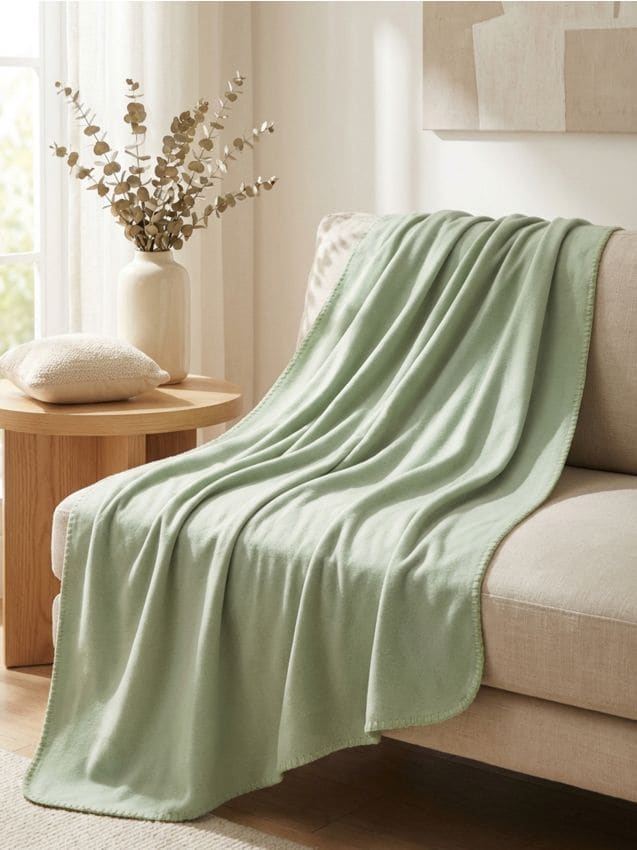 Sinsay - Pătură uni - verde-pal