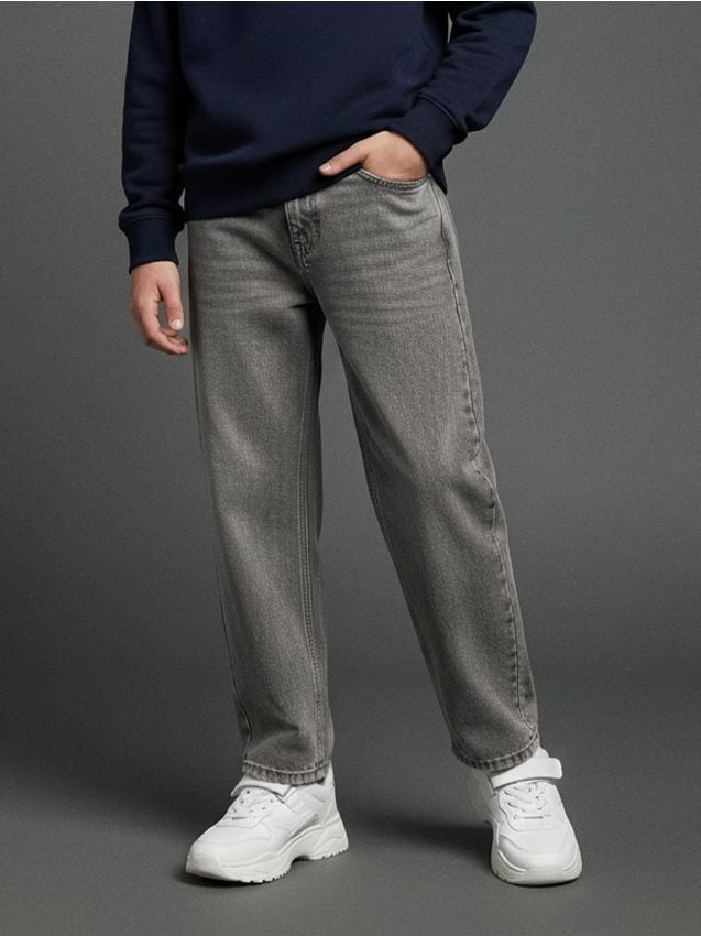 Sinsay - Džínsy baggy - šedá