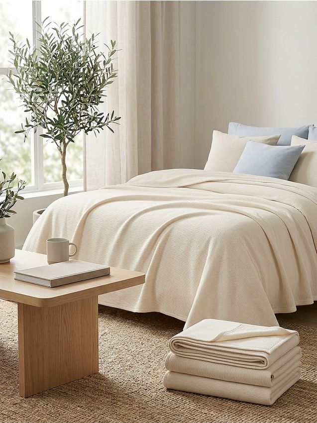 Sinsay - Cuvertură matlasată pentru pat - crem