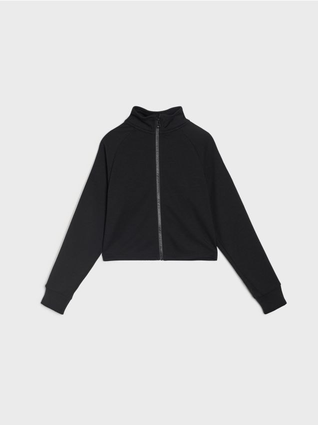 Sinsay - Bluză sport bomber - negru