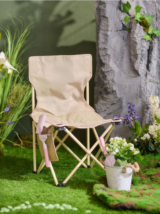 Sinsay - Scaun de grădină pliabil, uni - bej