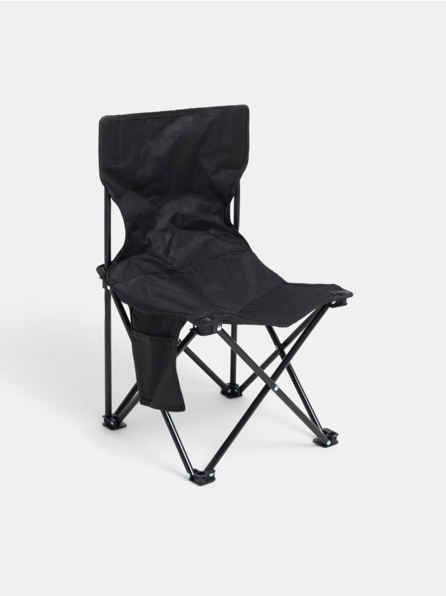 Sinsay - Scaun de grădină pliabil, uni - negru