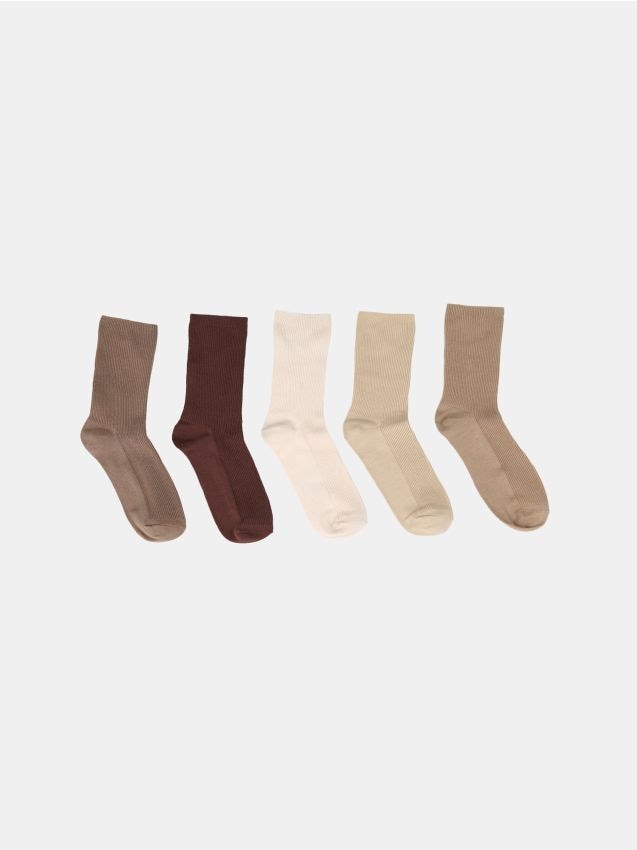 Sinsay - Set de 5 perechi de șosete cu striații și bumbac - multicolor