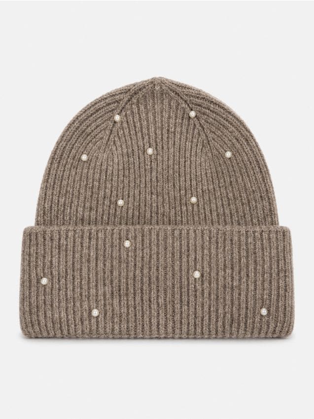 Sinsay - Căciulă din tricot striat - bej