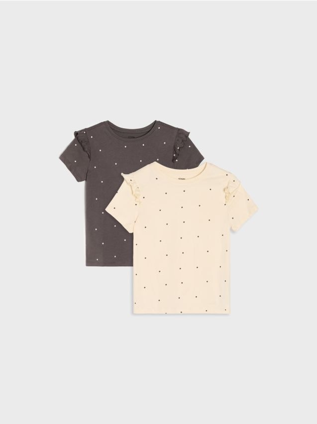 Sinsay - Tricouri din bumbac 2 pack - multicolor