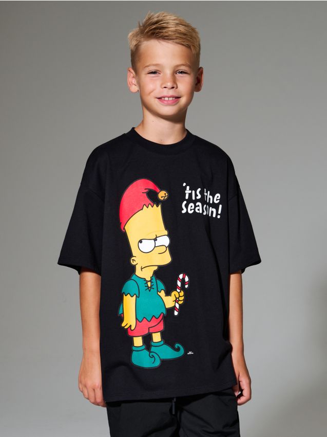 Sinsay - Bavlnená košeľa s potlačou The Simpsons - čierna