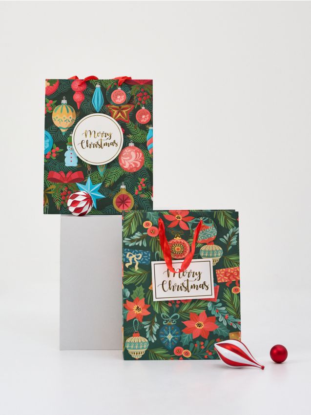 Sinsay - Pungi cadou de Crăciun set de 2 - multicolor